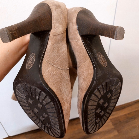 Sofft Women Boots Beige Suede Size 8 - Picture 10 of 11